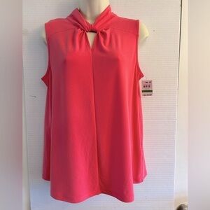 Alfani Petite twist neck & key hole cut out detail knit top Sz LP NWT.  M12